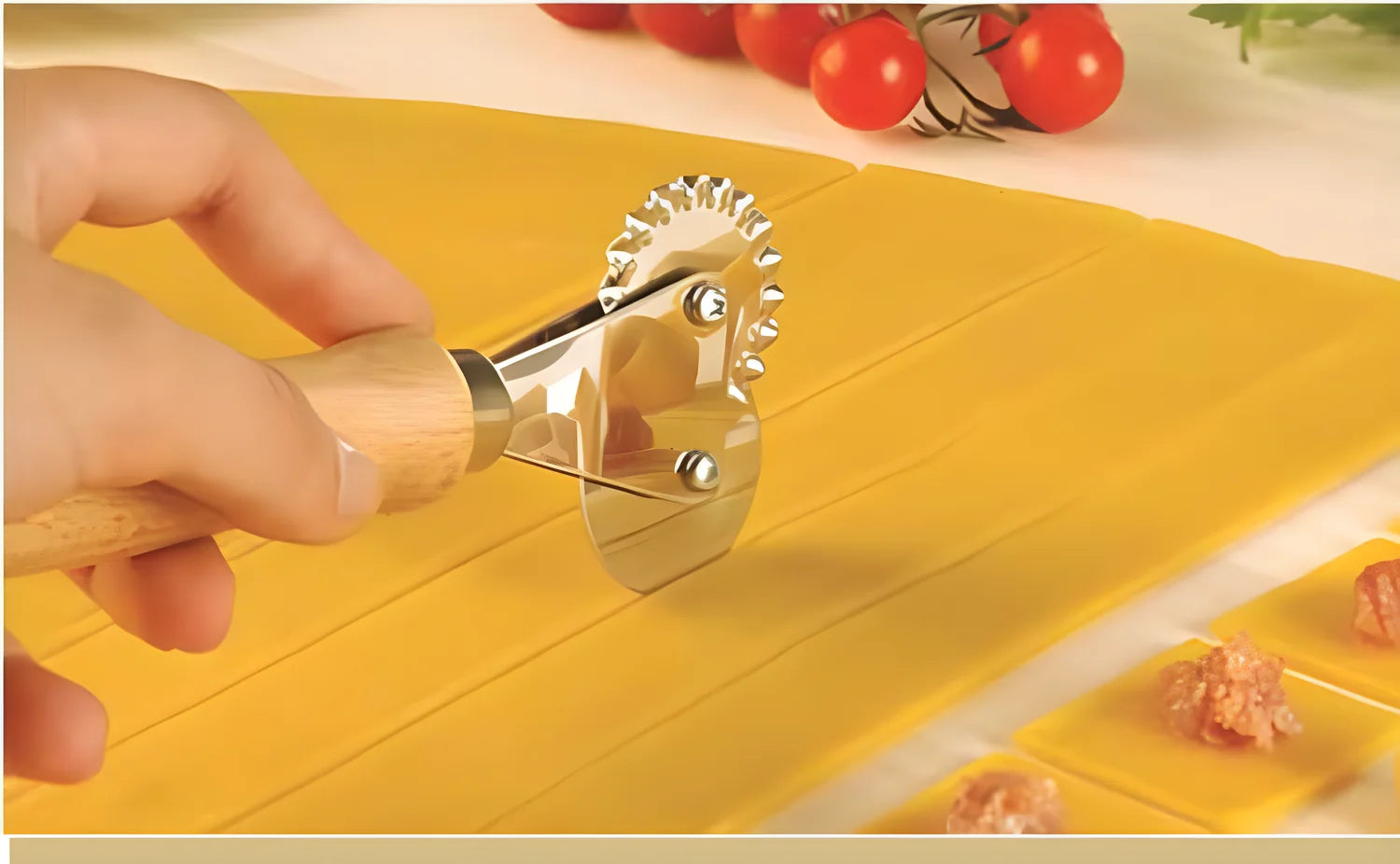 Spronella Rotella Taglia Sfoglia Pasta Dentato-Liscio inox 141