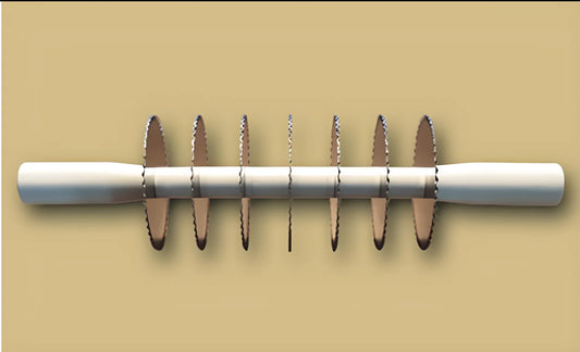 Mattarello taglia pasta dentato professionale 7 lame 241