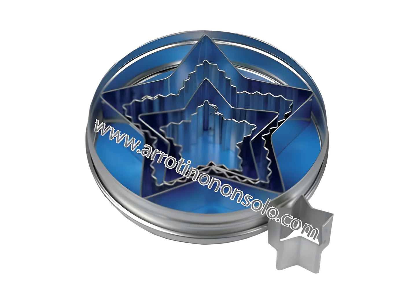 Set sei stampini coppa pasta a forma di stelle 5/10 cm. 5520156