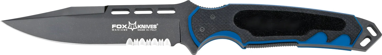 Fox coltello lama fissa Sheridan Attack G10 Black Blue 1669