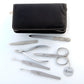 Alpen set manicure in pelle nera sei strumenti inox 6823R
