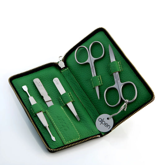 Alpen Set Manicure 5 pezzi inox astuccio pelle tabacco AP6842R