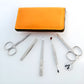 Alpen Set Manicure 5 pezzi inox astuccio pelle arancione AP6842R