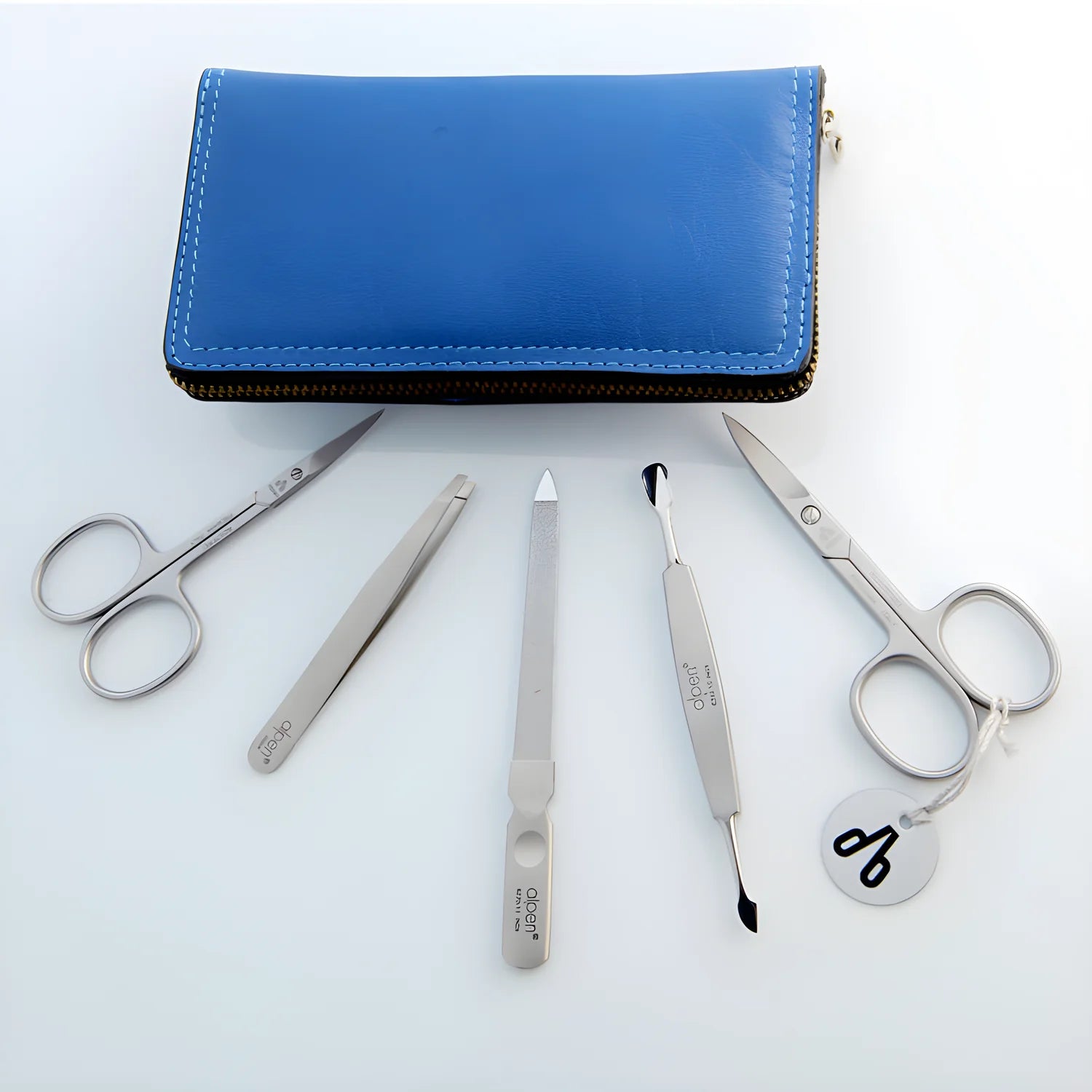 Alpen Set Manicure 5 pezzi inox astuccio pelle blu AP6842R