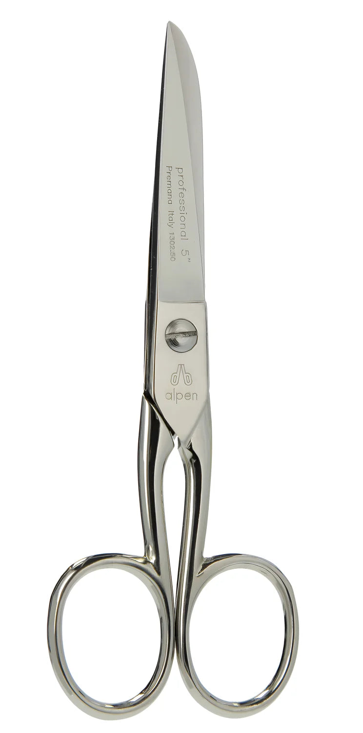 Alpen Forbice lavoro 5" acciaio C50 nichelato lucidato 1302 50