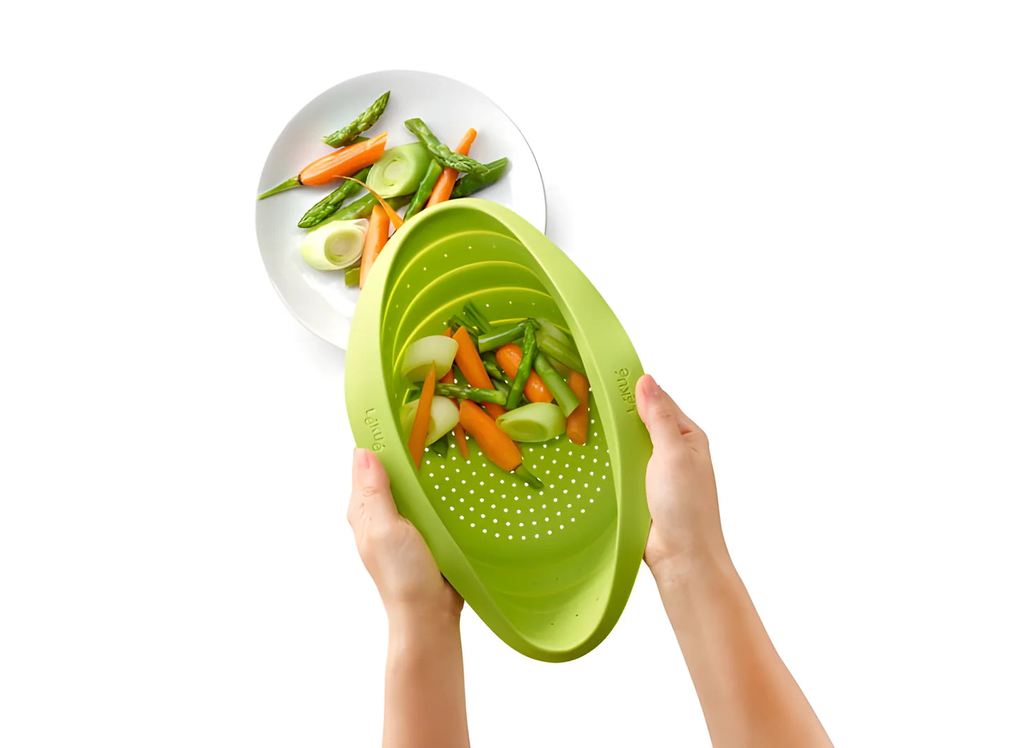 Scolapasta in silicone piccolo platinico pieghevole cm Ø22,5x11
