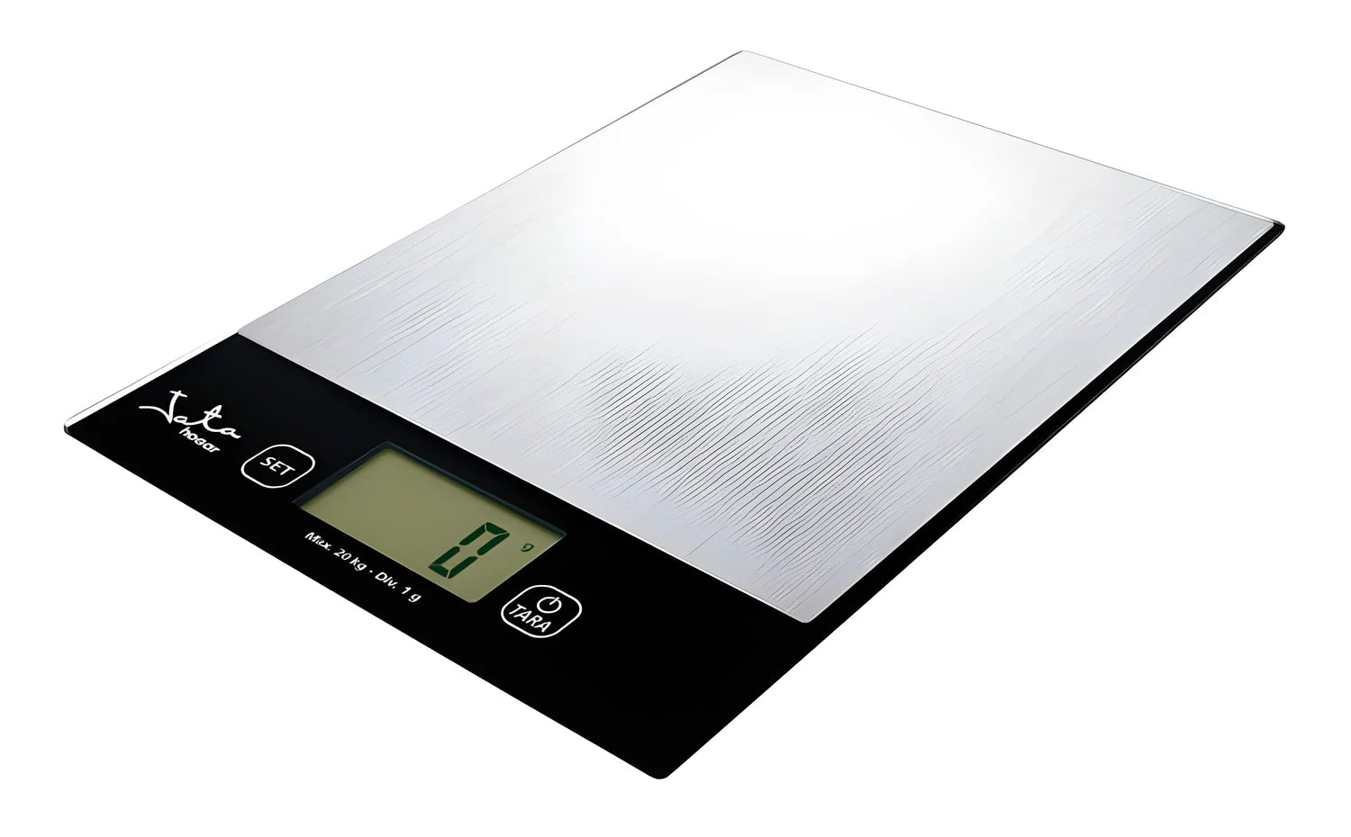 Bilancia elettronica inox vetro 20 kg divisione 1 g. Jata 780