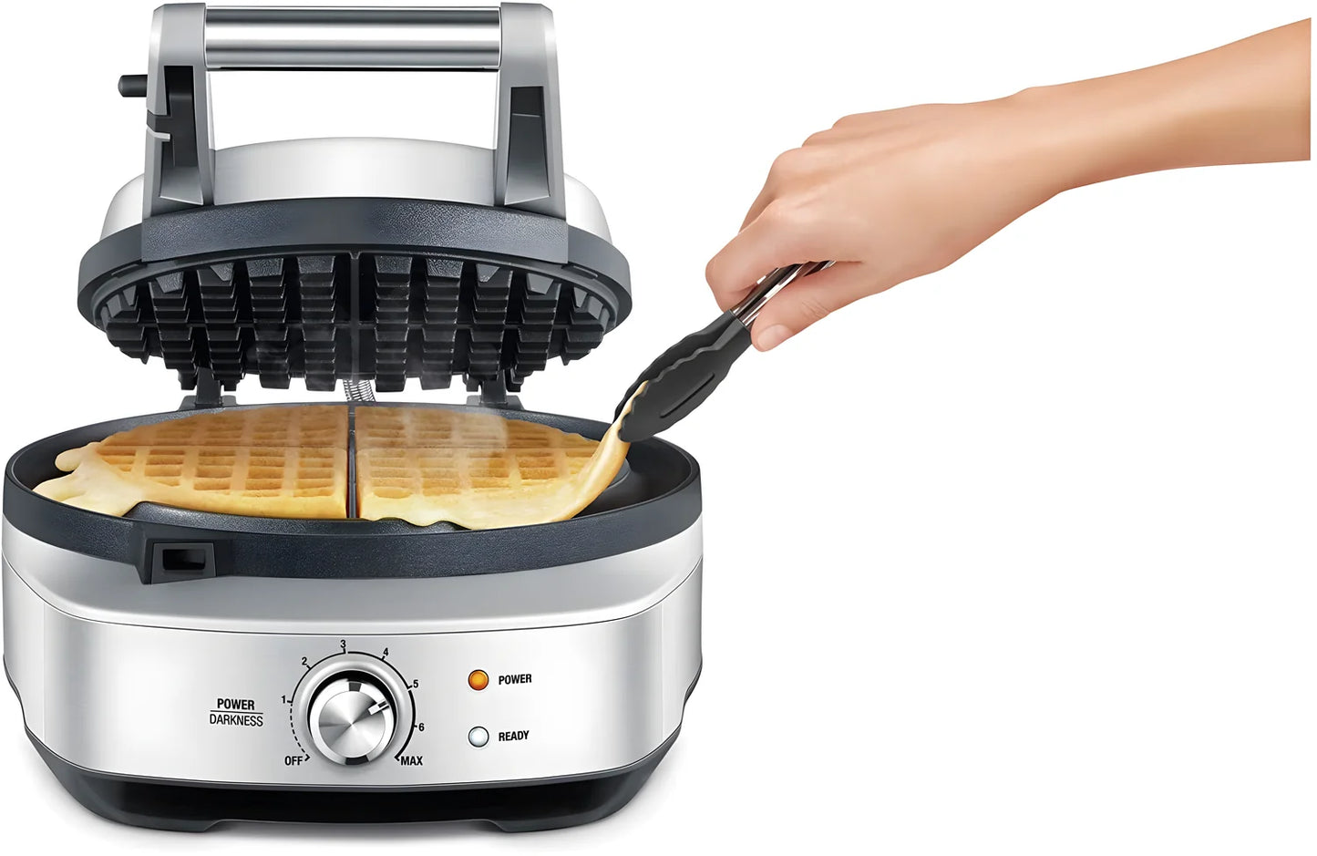 Sage Piastra elettrica rotonda per waffle classici "the No-mess Waffle"