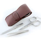 Alpen Set Manicure 3 pezzi inox astuccio in pelle AP6871R