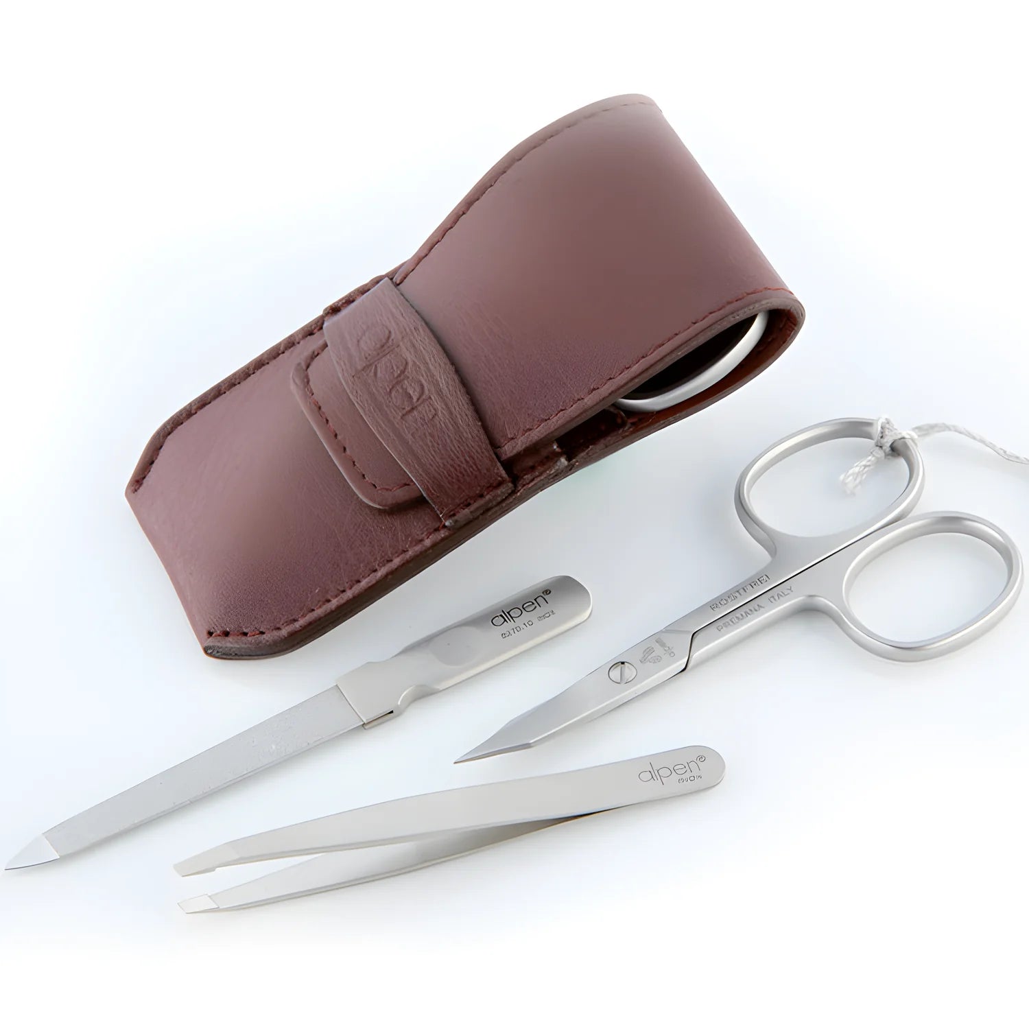 Alpen Set Manicure 3 pezzi inox astuccio in pelle AP6871R