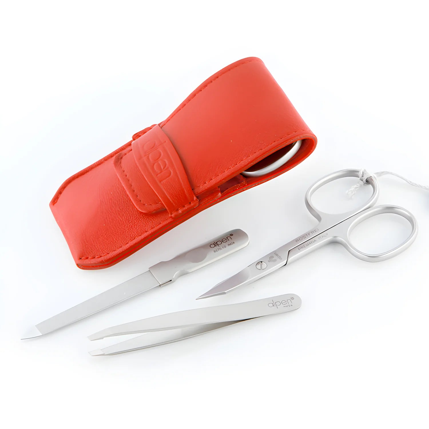 Alpen Set Manicure 3 pezzi inox astuccio in pelle AP6871R