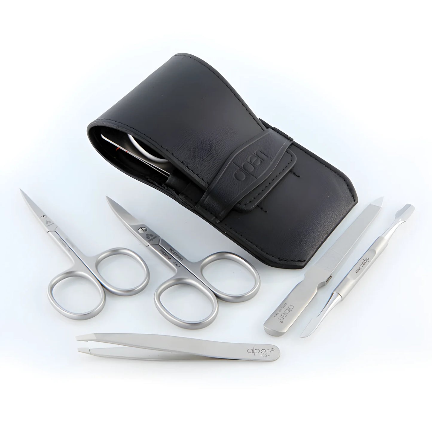 Alpen Set Manicure 5 pezzi inox astuccio in pelle AP6872R