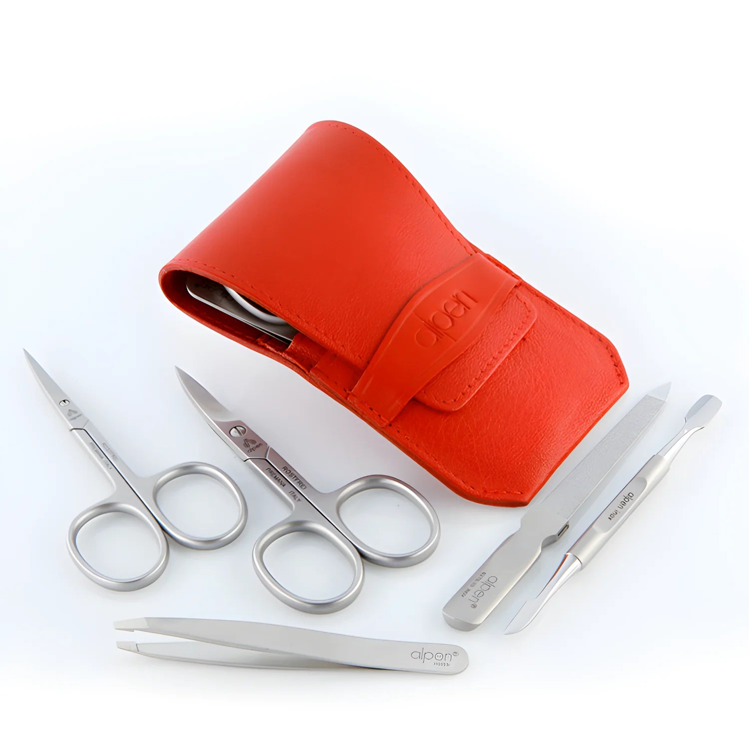 Alpen Set Manicure 5 pezzi inox astuccio in pelle AP6872R