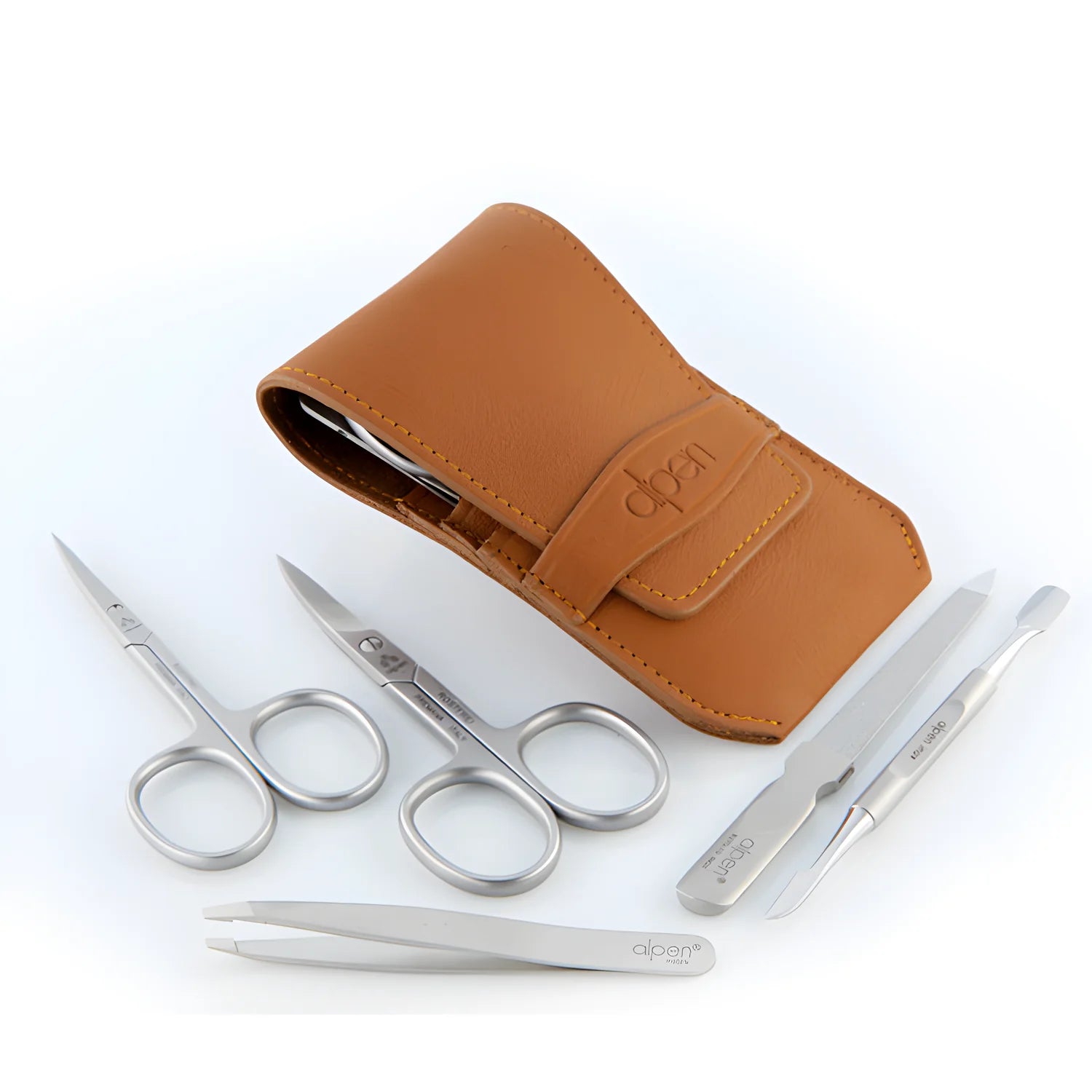 Alpen Set Manicure 5 pezzi inox astuccio in pelle AP6872R