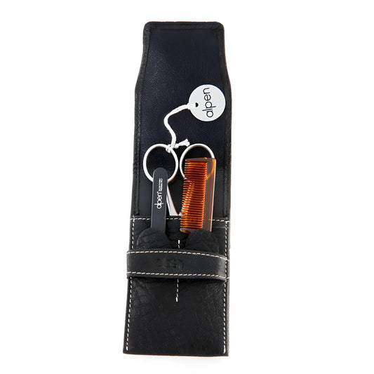 Alpen Set Barba Baffi 3 pezzi inox astuccio in pelle AP6893R