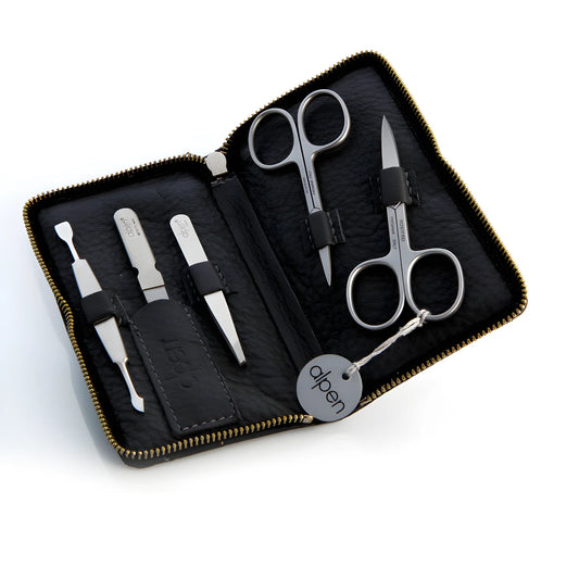 Alpen Set Manicure 5 pezzi inox astuccio pelle nero AP6842R