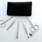 Alpen Set Manicure 5 pezzi inox astuccio pelle nero AP6842R