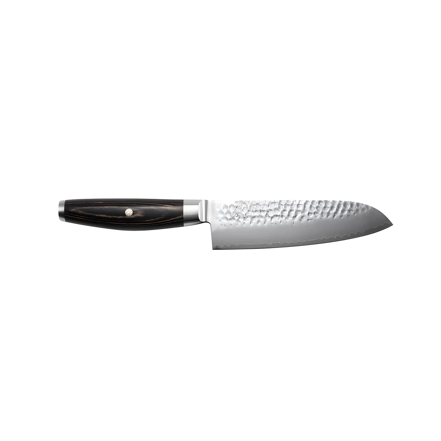 Yaxell KETU Coltello Santoku Lama 16,5 cm – Acciaio SG2 63 HRC, Lama Damascata