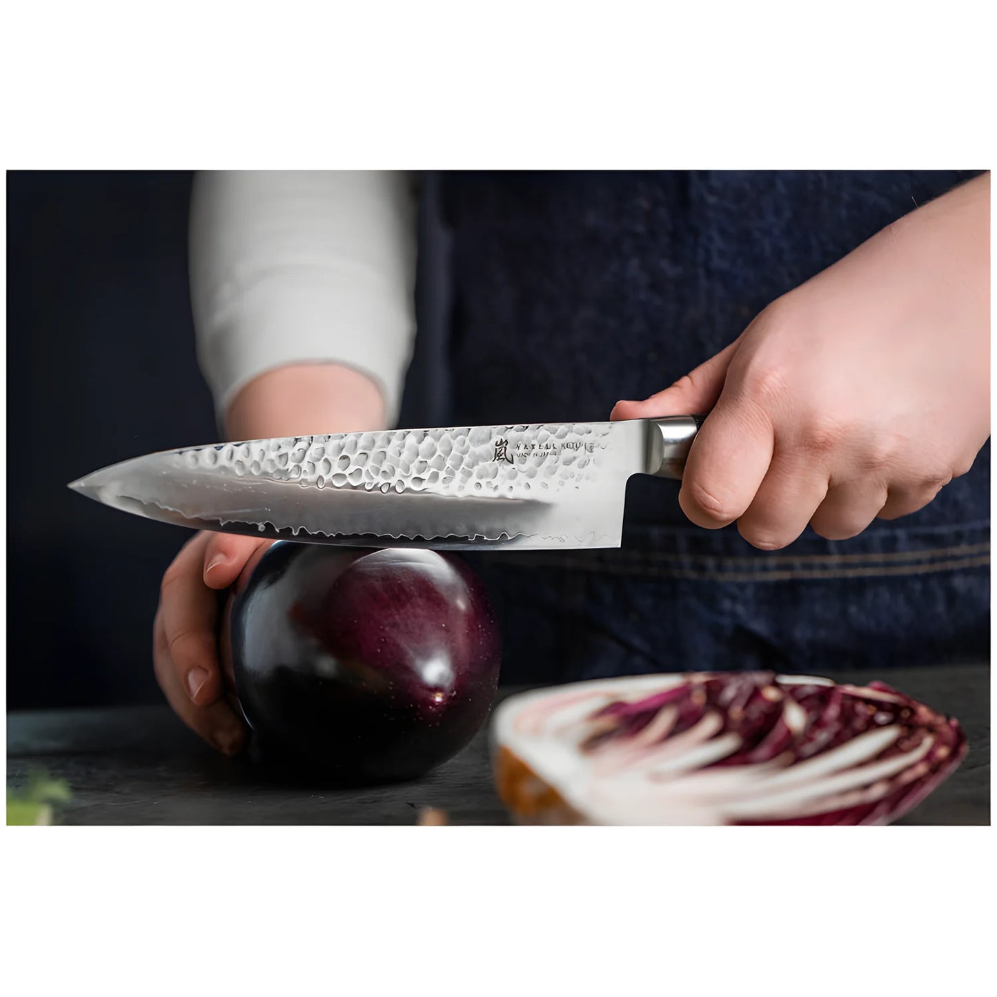 Yaxell KETU Coltello Santoku Lama 16,5 cm – Acciaio SG2 63 HRC, Lama Damascata