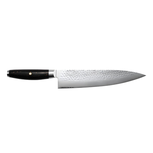 Yaxell KETU Coltello da Cuoco Lama 24 cm – Acciaio SG2 63 HRC, Finitura Martellata