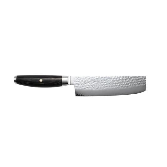 Yaxell KETU Coltello Nakiri Lama 16,5 cm – Acciaio SG2 63 HRC, Finitura Martellata
