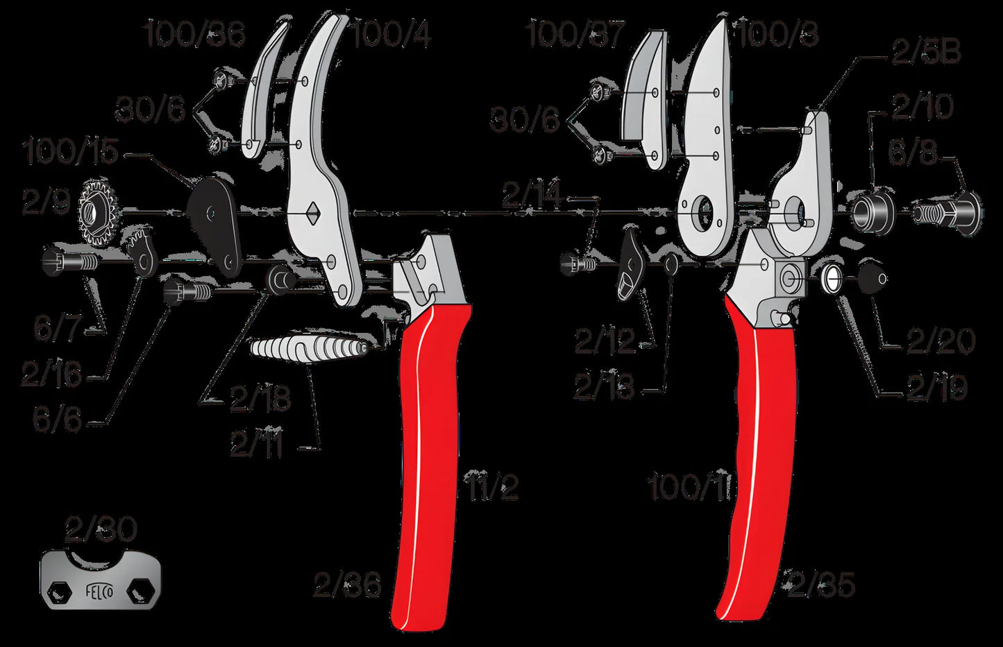 Felco 100 Forbice con Applicazione speciale coglirose e fiori