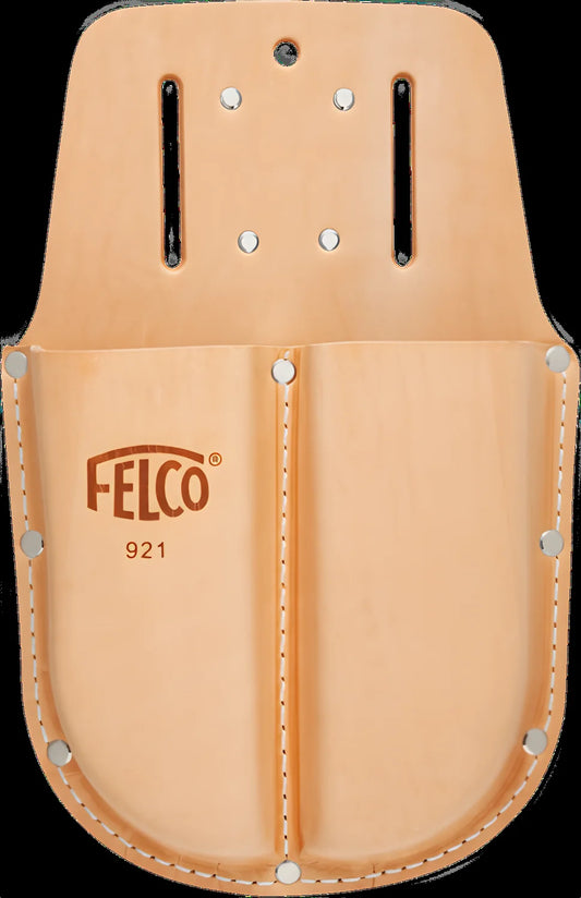 Felco 921 Fodero per cesoie forbici da potare doppio in cuoio con passante e clip a molla