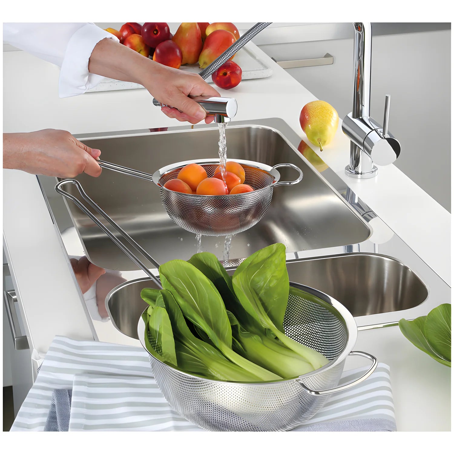 Kuchenprofi Colino "Deluxe" in acciaio inox perforato cm Ø18x38
