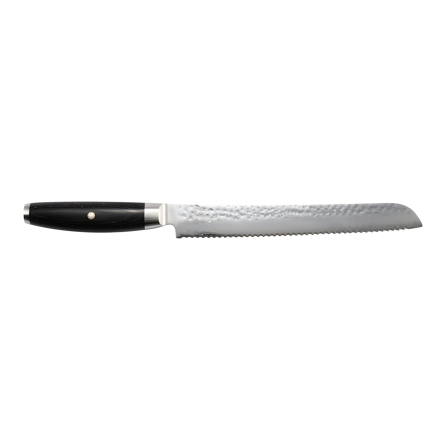 Yaxell KETU Coltello da Pane Lama 23 cm – Acciaio SG2 63 HRC, Finitura Martellata