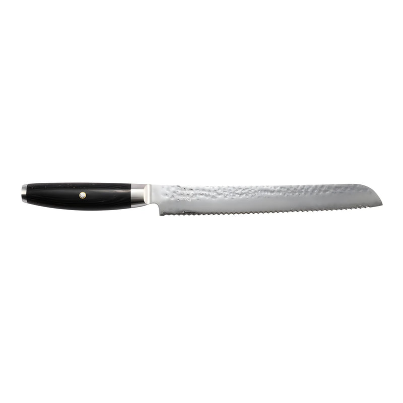 Yaxell KETU Coltello da Pane Lama 23 cm – Acciaio SG2 63 HRC, Finitura Martellata