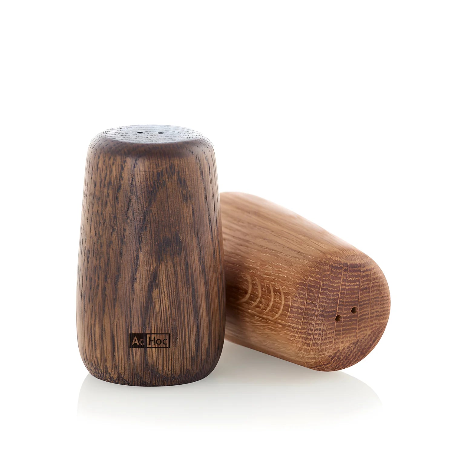 AdHoc set di pepiera e saliera Yoko in legno di rovere chiaro e scuro cm Ø4,6x7,75