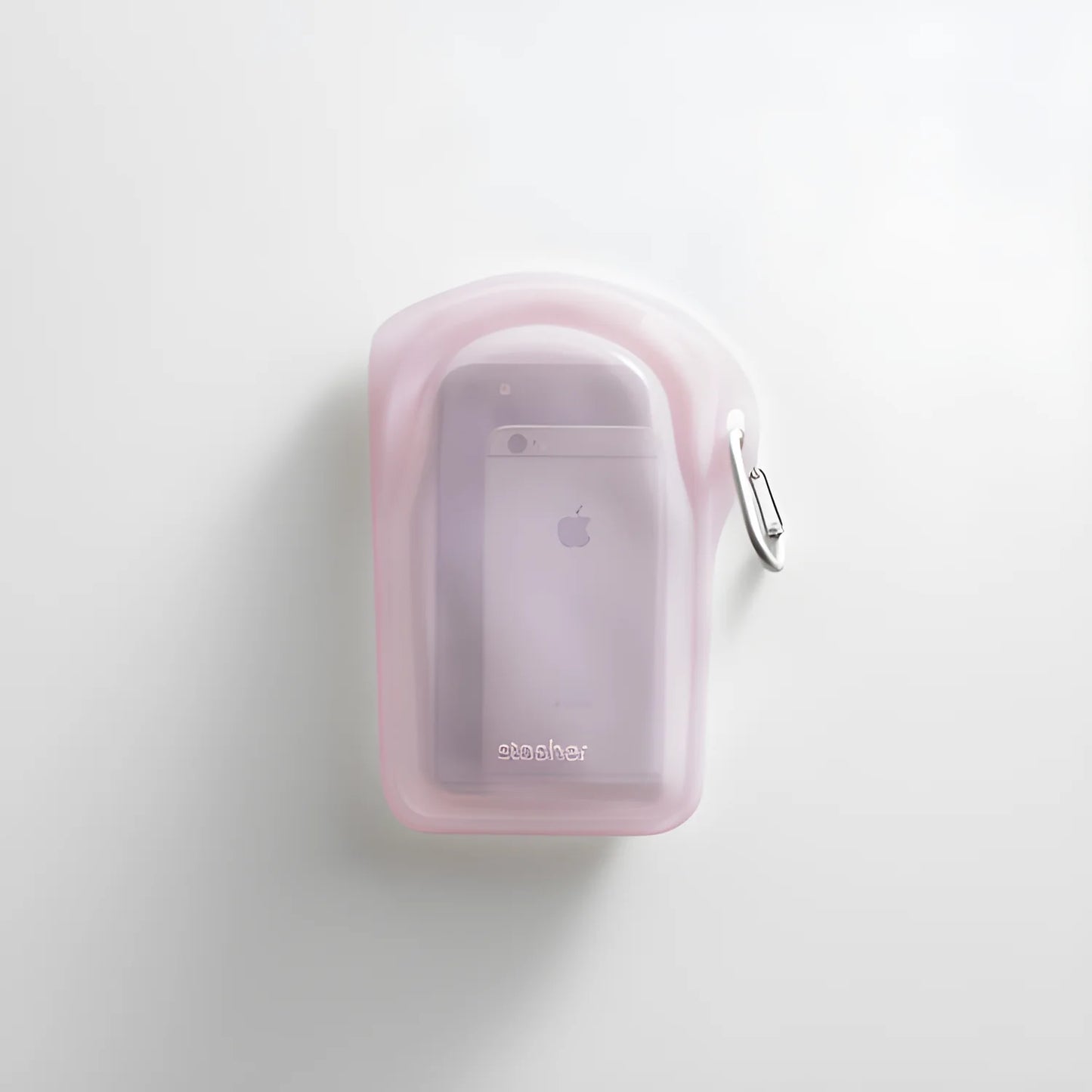 Stasher contenitore da viaggio ermetico Go Bag silicone moschettone rosa