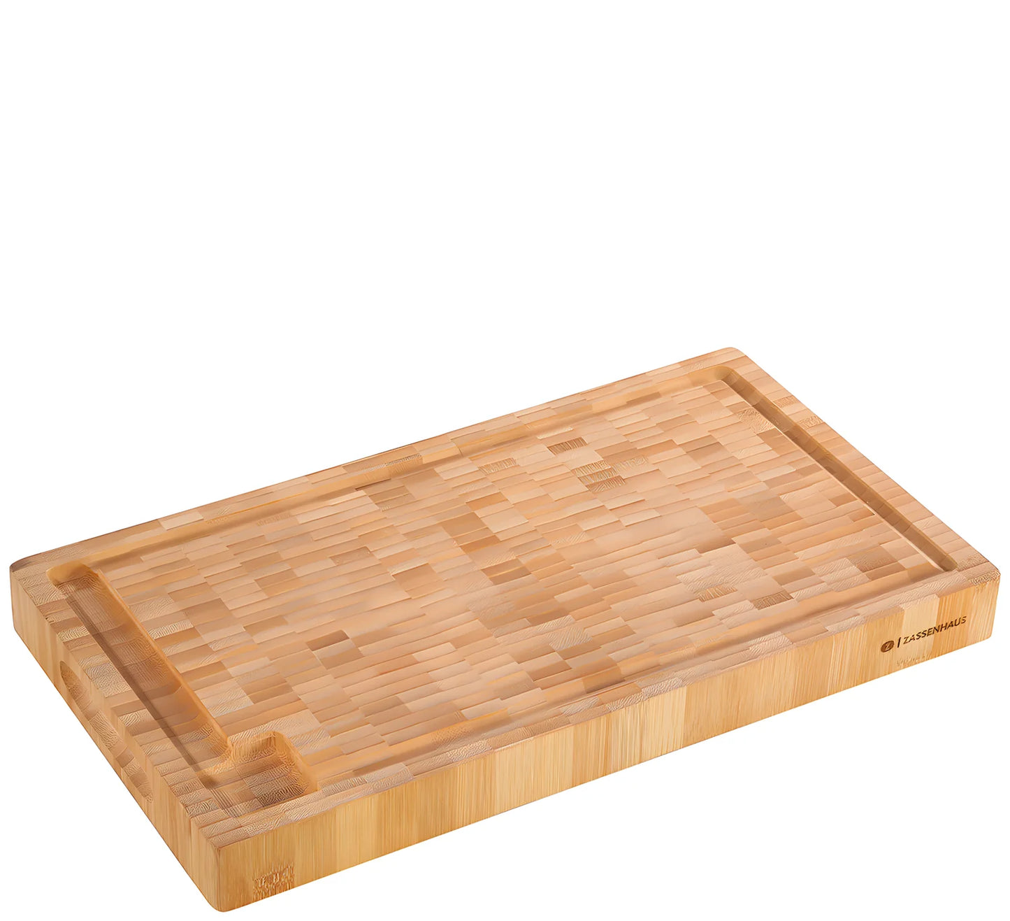 Zassenhaus Tagliere masselo di bambù rettangolare con scanalatura cm 45x25x4