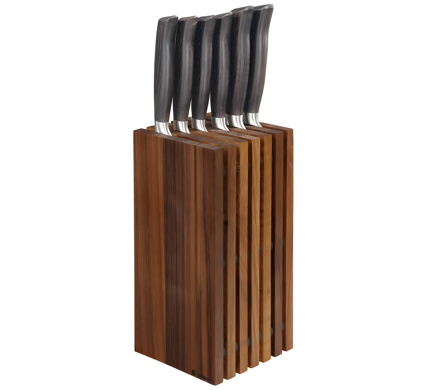Zassenhaus Ceppo coltelli quadrato cm 13x13x26 noce scuro