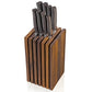 Zassenhaus Ceppo coltelli quadrato cm 13x13x26 noce scuro