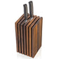 Zassenhaus Ceppo coltelli quadrato cm 13x13x26 noce scuro