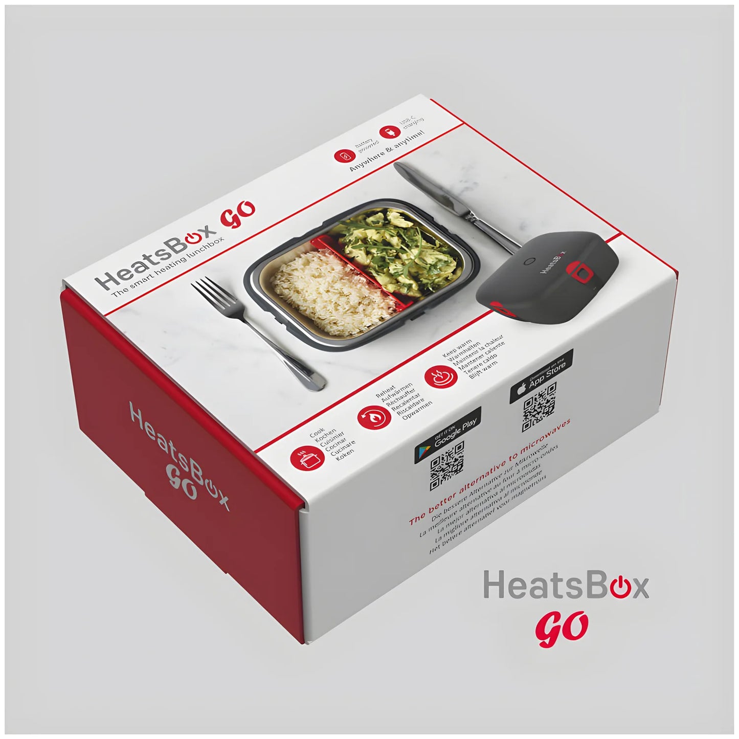HeatsBox TO GO ricaricabile Lunchbox scalda le tue vivande ovunque tu sei con App