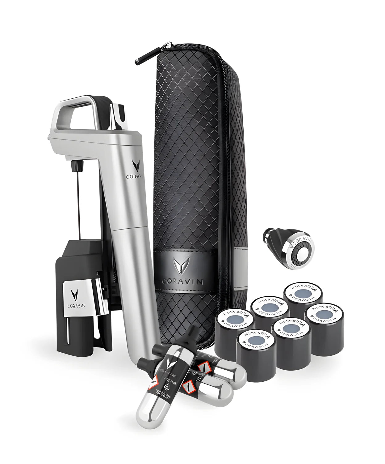 Sistema Mescita "Coravin" Timeless Six+ 13 pezzi Silver