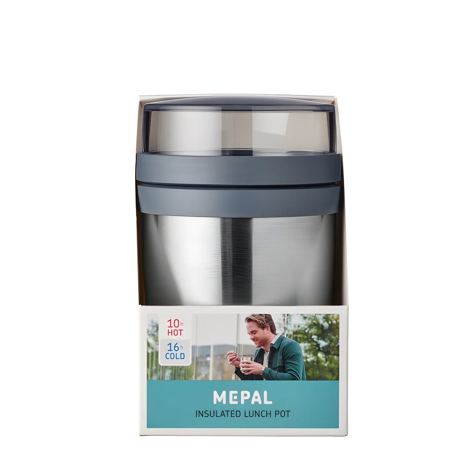 Mepal portavivande termico Ellipse inox 2 comparti 500+200 ml
