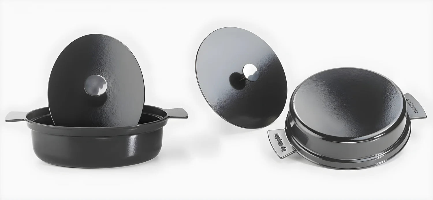 Mopita Six o’ Clock Cocotte Tegame in ghisa 29×21x9 cm 2,7 litri con coperchio