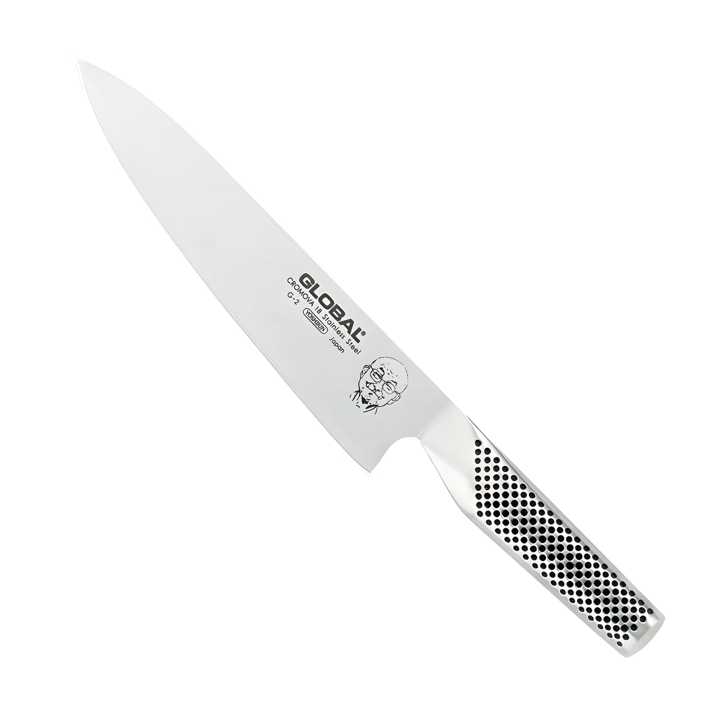 Global Coltello cuoco con inciso il viso di Mino San G-02M lama cm 20 totale 33