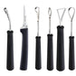Triangle Set chef di 8 coltelli intaglio professionale con borsa avvolgibile cm 12,5-16,5