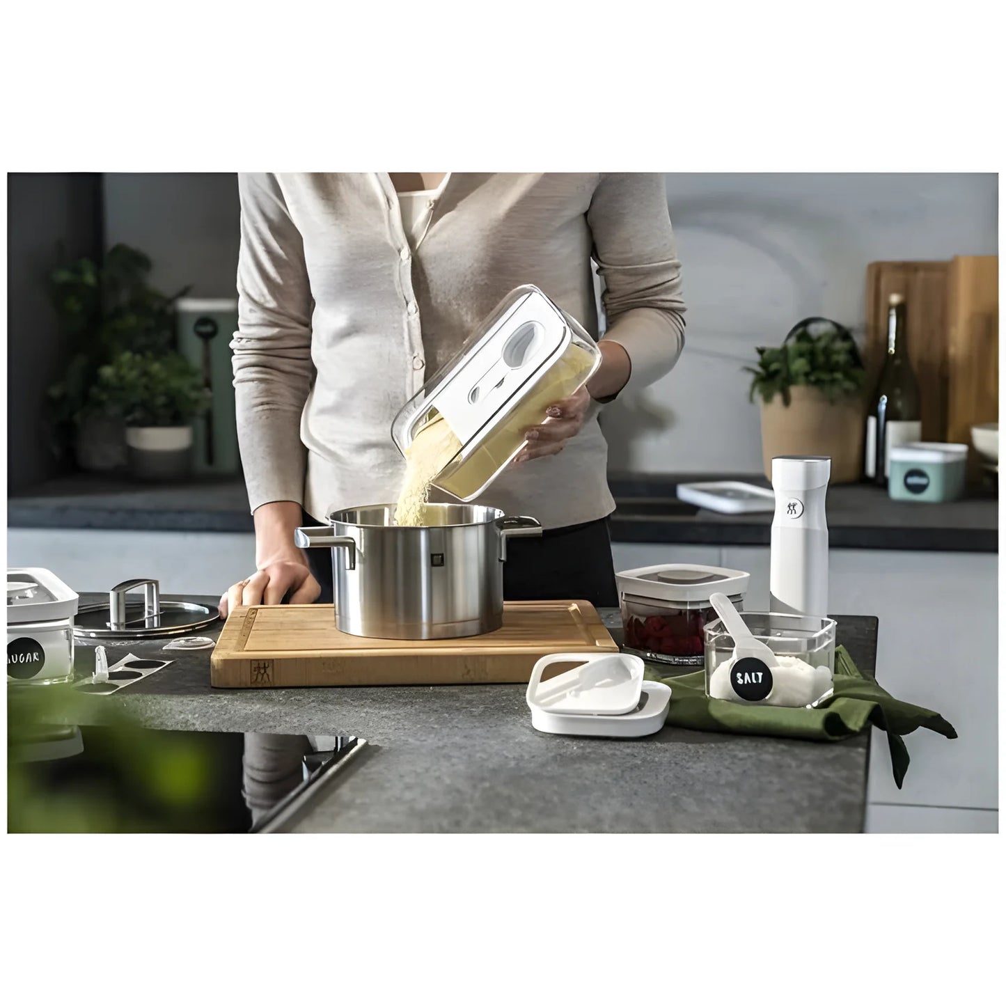 Zwilling Fresh & Save CUBE Set S – 6 Pezzi, Trasparente-Bianco, Art. 1026082