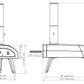 Forno da Pizza Portatile Ooni Fyra alimentato a pellet arrivo a 500°C in 15 minuti cottura 60 secondi