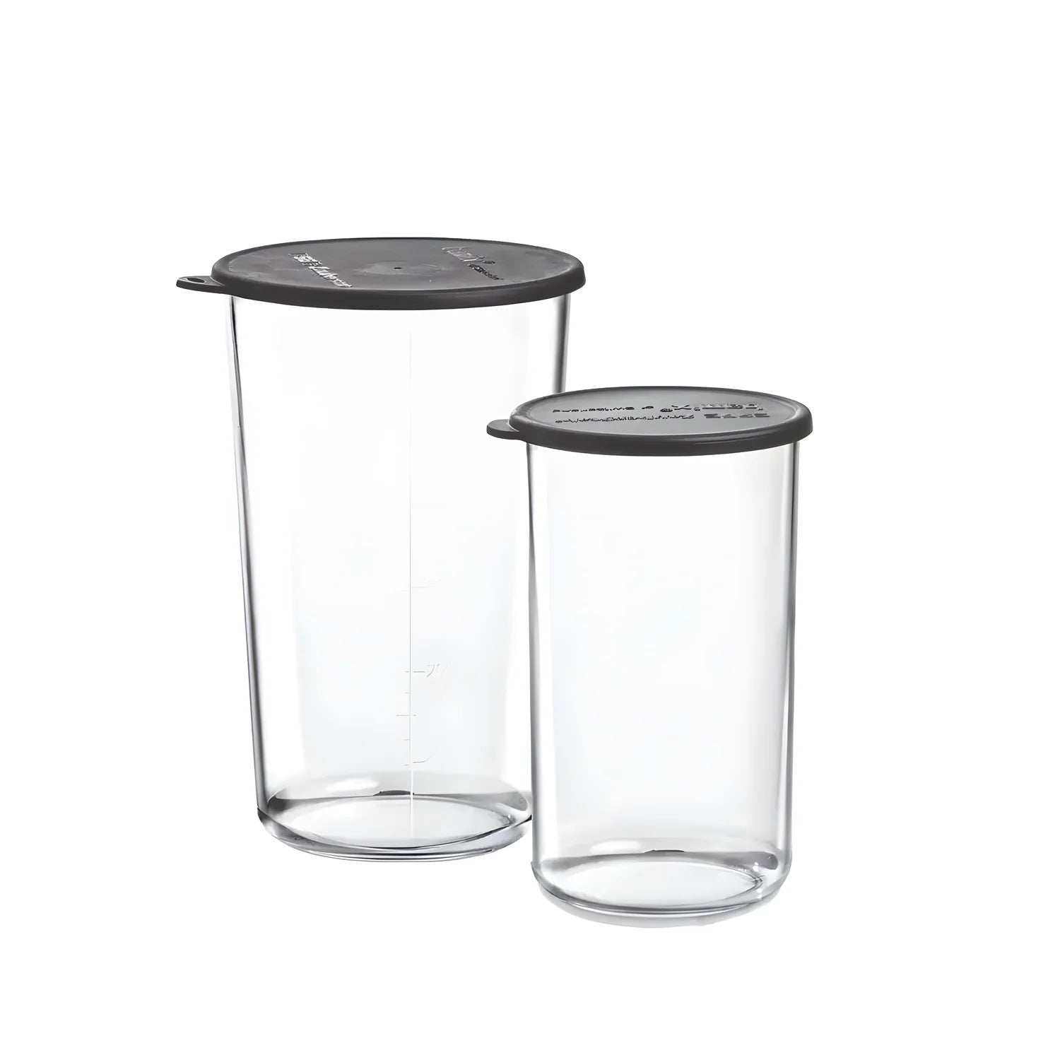Bamix set di due bicchieri in vetro graduati 400 e 700 ml c/cope