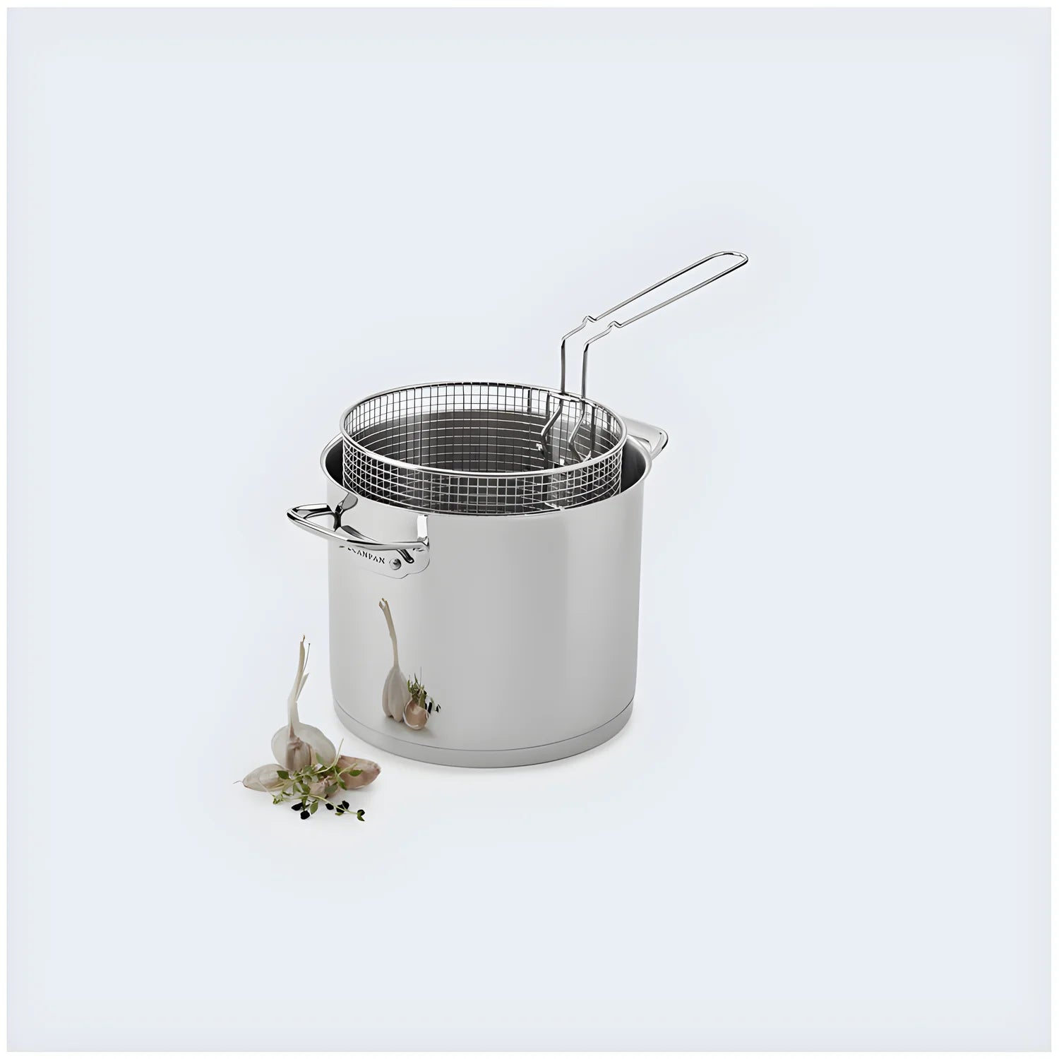 Scanpan cestello frittura TechnIQ in acciaio inox manico laterale rimovibile salvaspazio Ø 20 x 15,5 cm