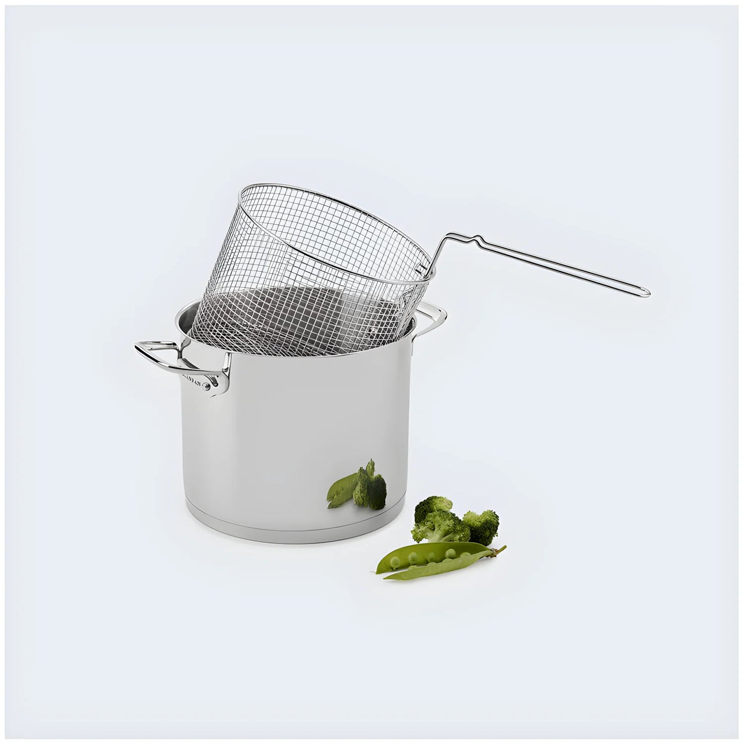 Scanpan cestello frittura TechnIQ in acciaio inox manico laterale rimovibile salvaspazio Ø 20 x 15,5 cm