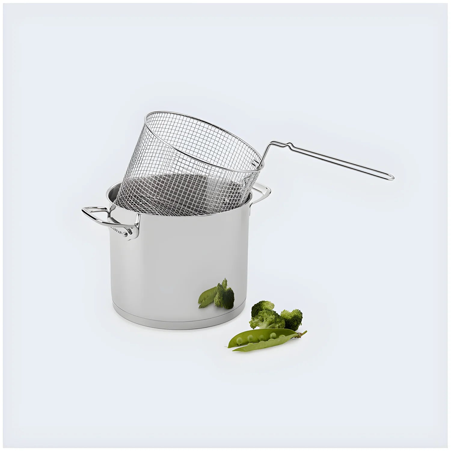 Scanpan cestello frittura TechnIQ in acciaio inox manico laterale rimovibile salvaspazio Ø 20 x 15,5 cm