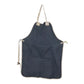 Grembiule con pettorina da barbecue in jeans e pelle