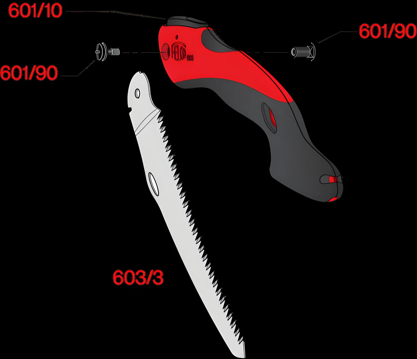 Felco ricambio per sega da potatura pieghevole a trazione - Lama 20 cm 603/3
